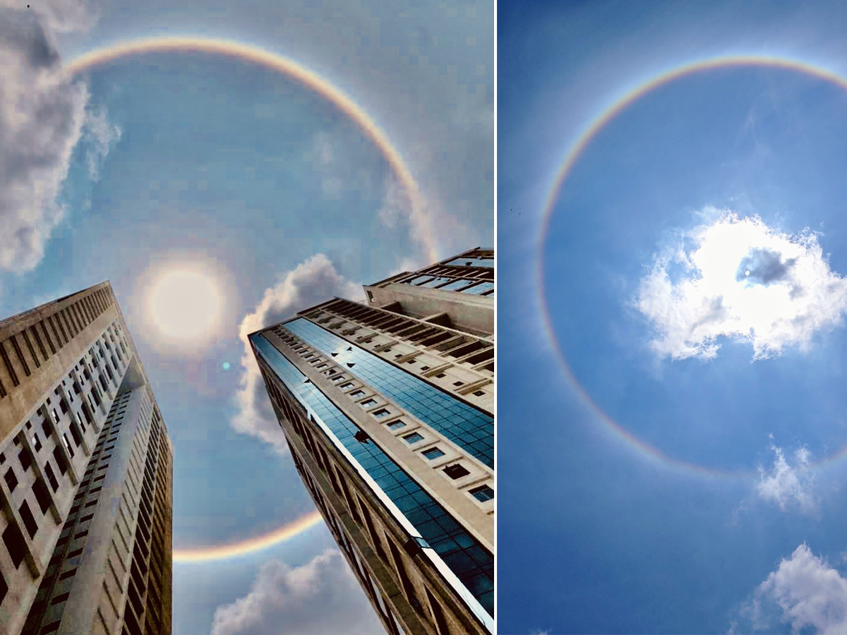 Rainbow halo around sun in Hyderabad Photo Gallery - Sakshi1