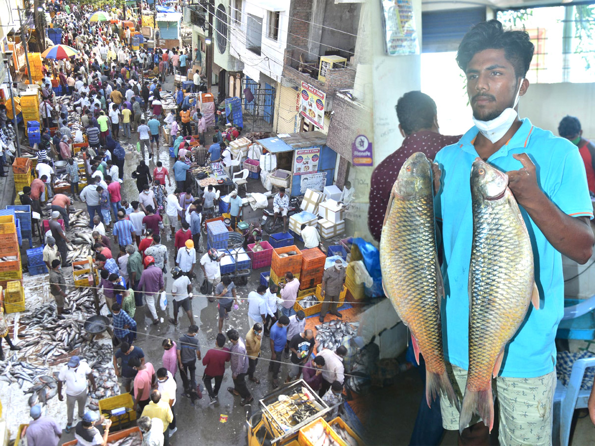 Huge Rush At Fish Market On Occasion Of Mrigasira Karthi - Sakshi1