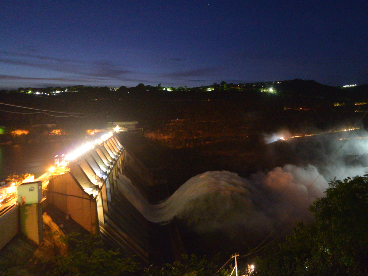 Srisailam Dam Gates Opened - Sakshi2
