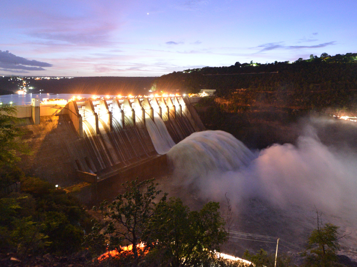 Srisailam Dam Gates Opened - Sakshi3
