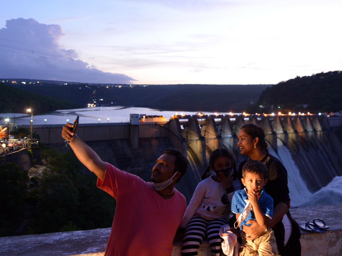 Srisailam Dam Gates Opened - Sakshi5