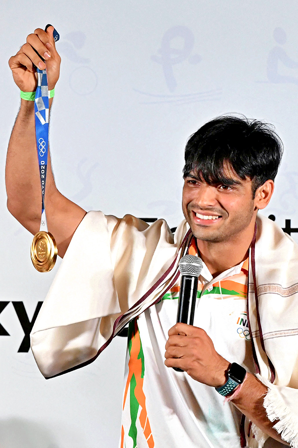 The Central Government felicitated the Indian athletes won medals Tokyo Olympics Photo Gallery - Sakshi14