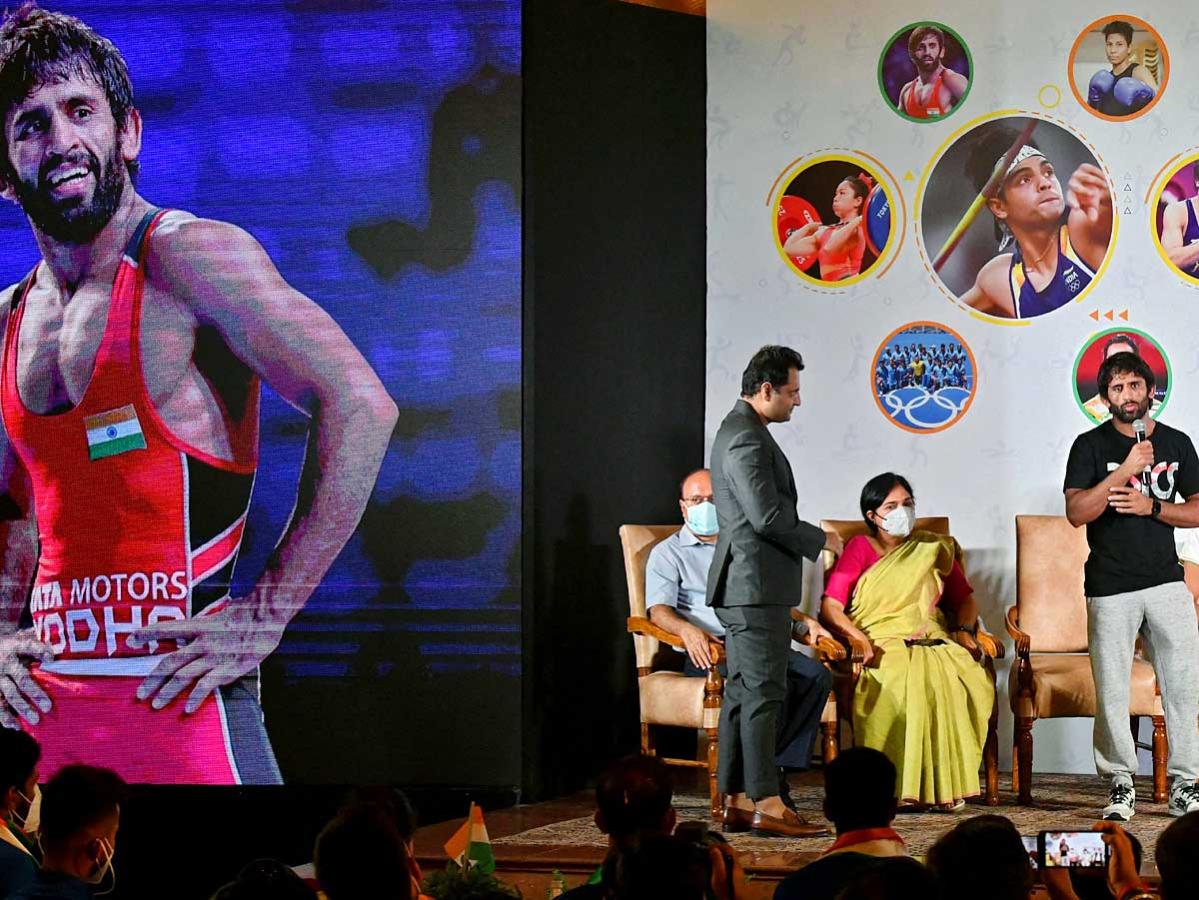 The Central Government felicitated the Indian athletes won medals Tokyo Olympics Photo Gallery - Sakshi4