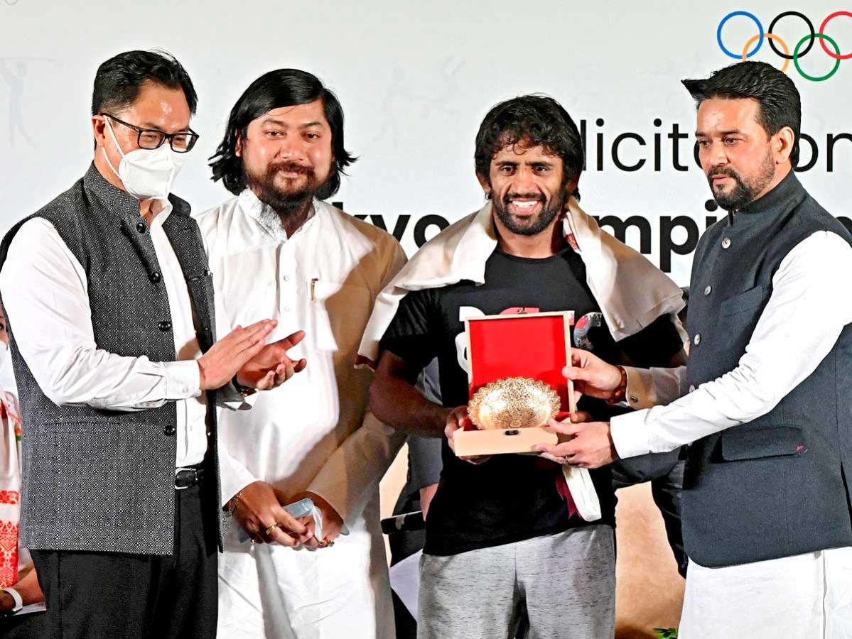 The Central Government felicitated the Indian athletes won medals Tokyo Olympics Photo Gallery - Sakshi9