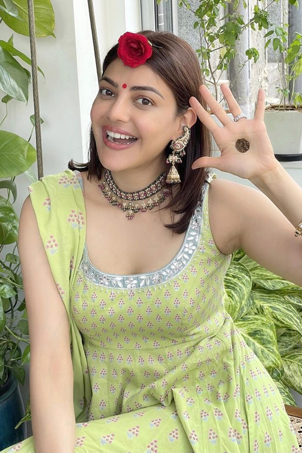Kajal Agarwal Celebrate First Teej After Marriage Photo Gallery - Sakshi3