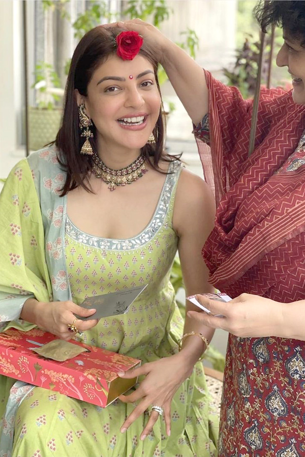 Kajal Agarwal Celebrate First Teej After Marriage Photo Gallery - Sakshi5