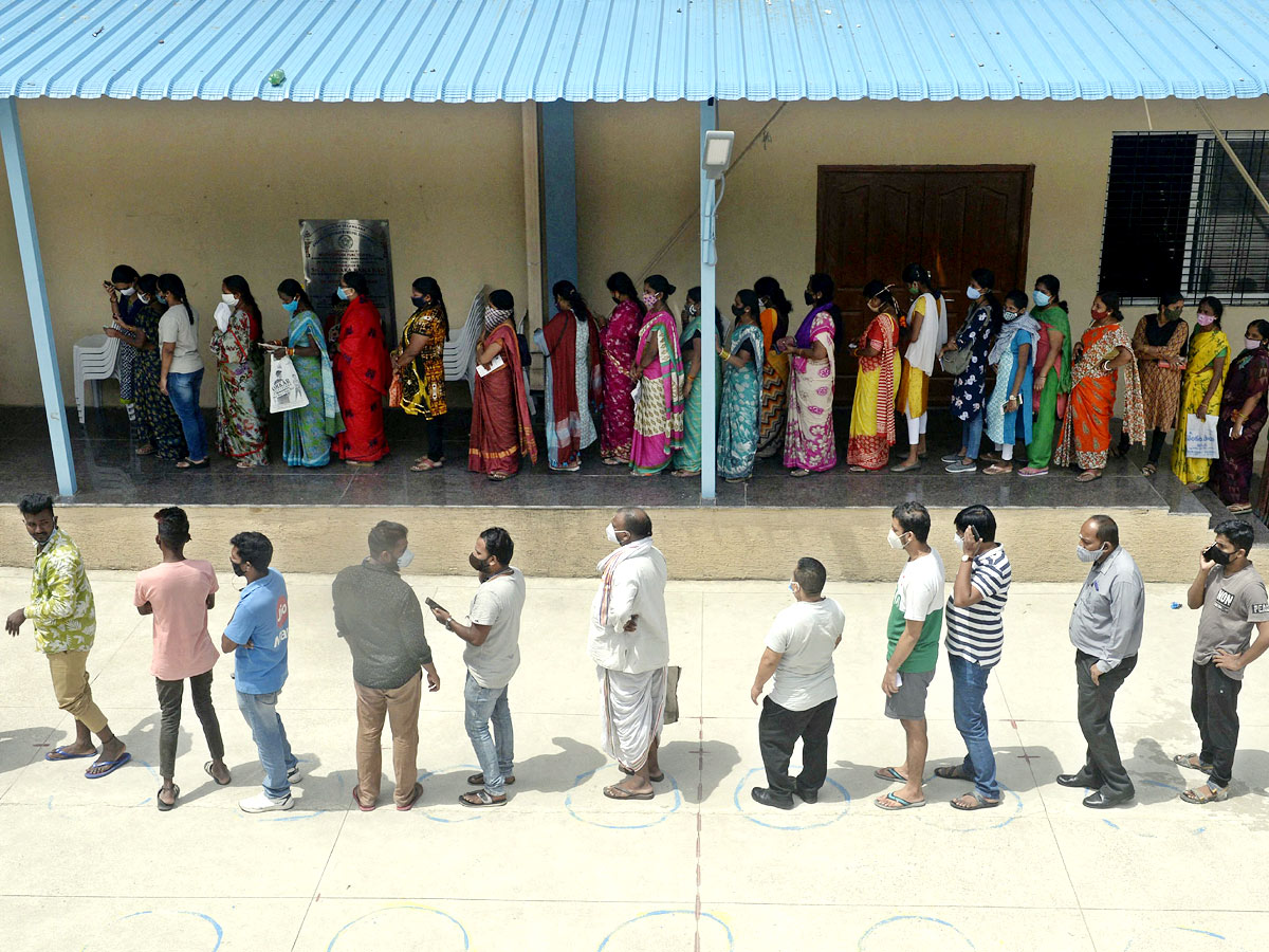 Hyderabad for the second dose of Covid vaccine Photo Gallery - Sakshi4