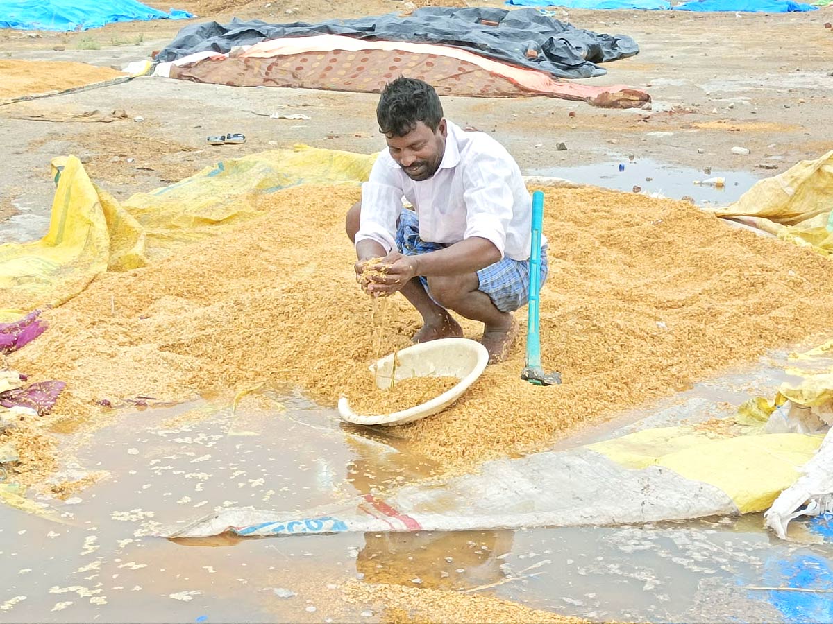 Unseasonal Rains In Telangana Farmers Suffer Paddy Damage - Sakshi2