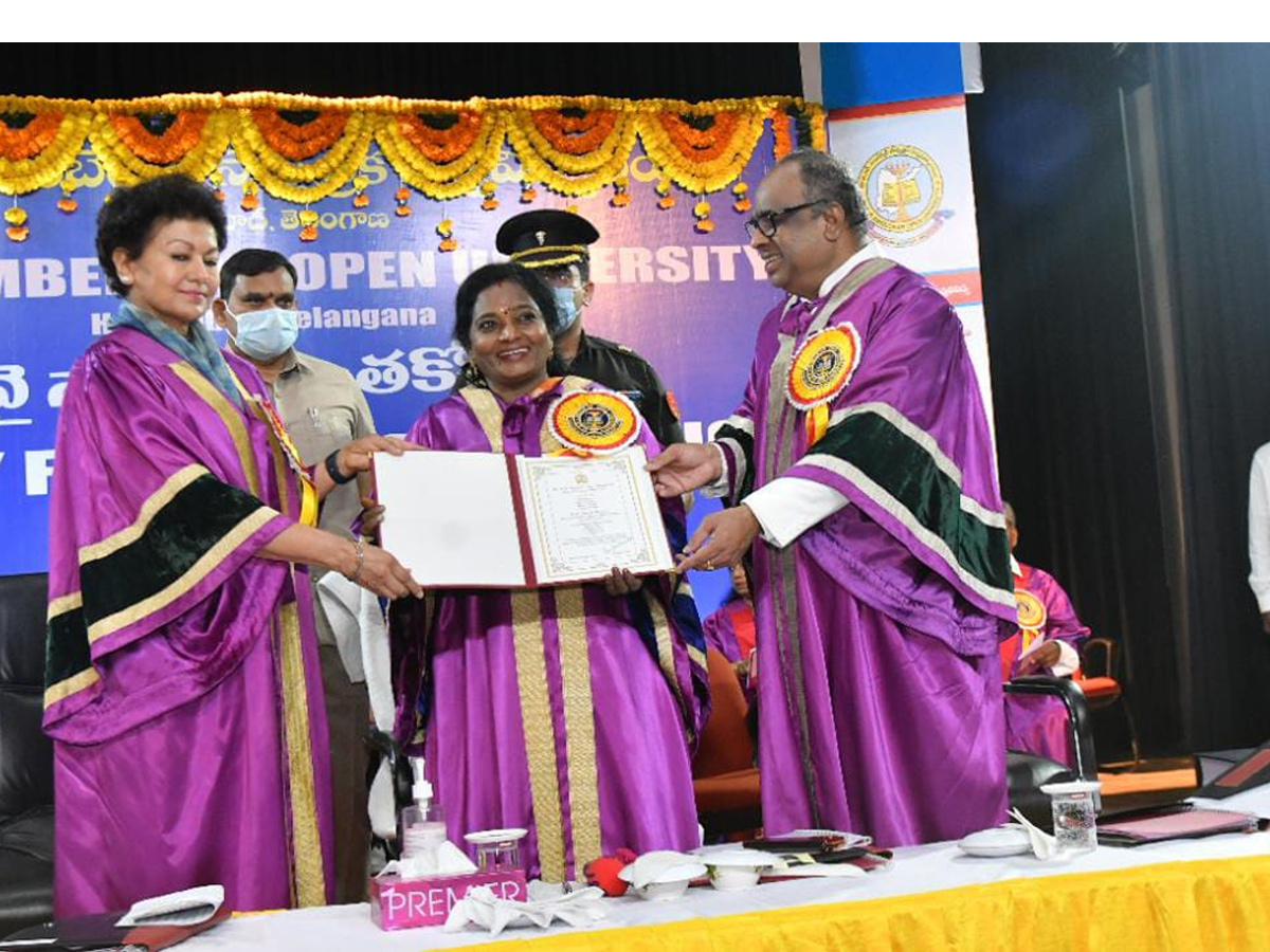 Governor Tamilisai Addresses Ambedkar Open University 24th Convocation Photo Gallery - Sakshi5