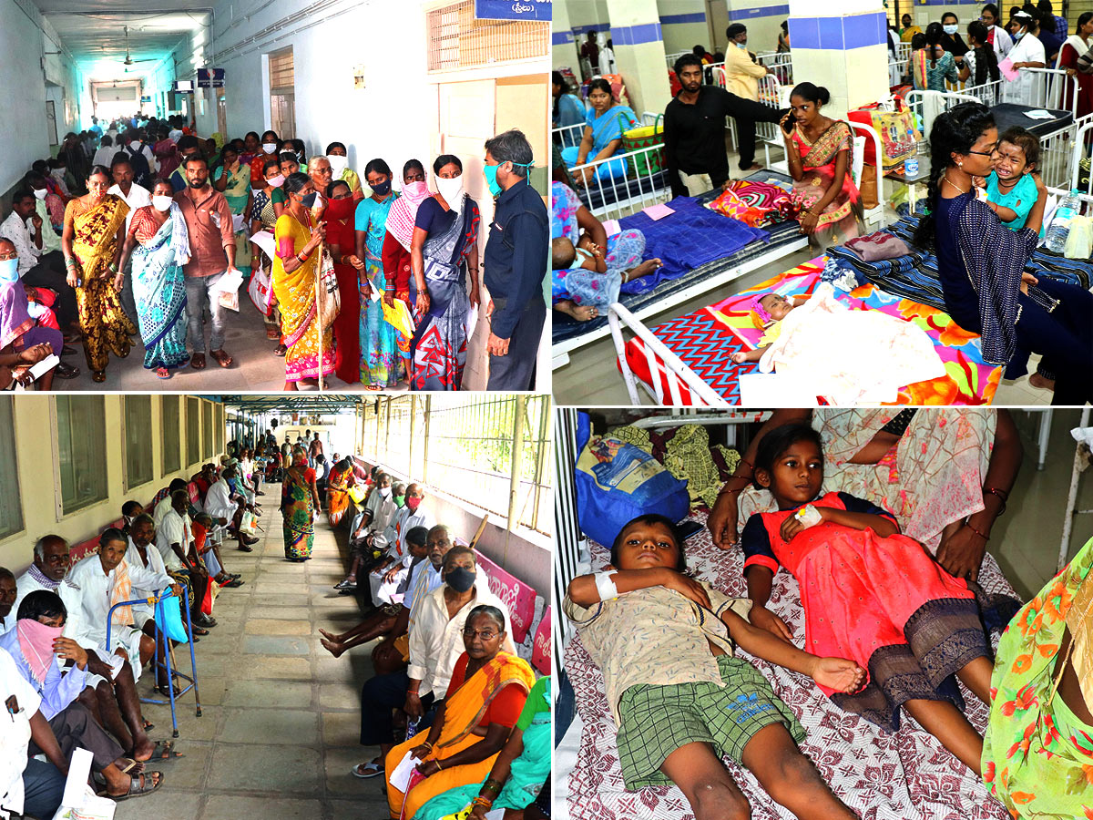 Warangal MGM Patients Wait For Doctors - Sakshi1