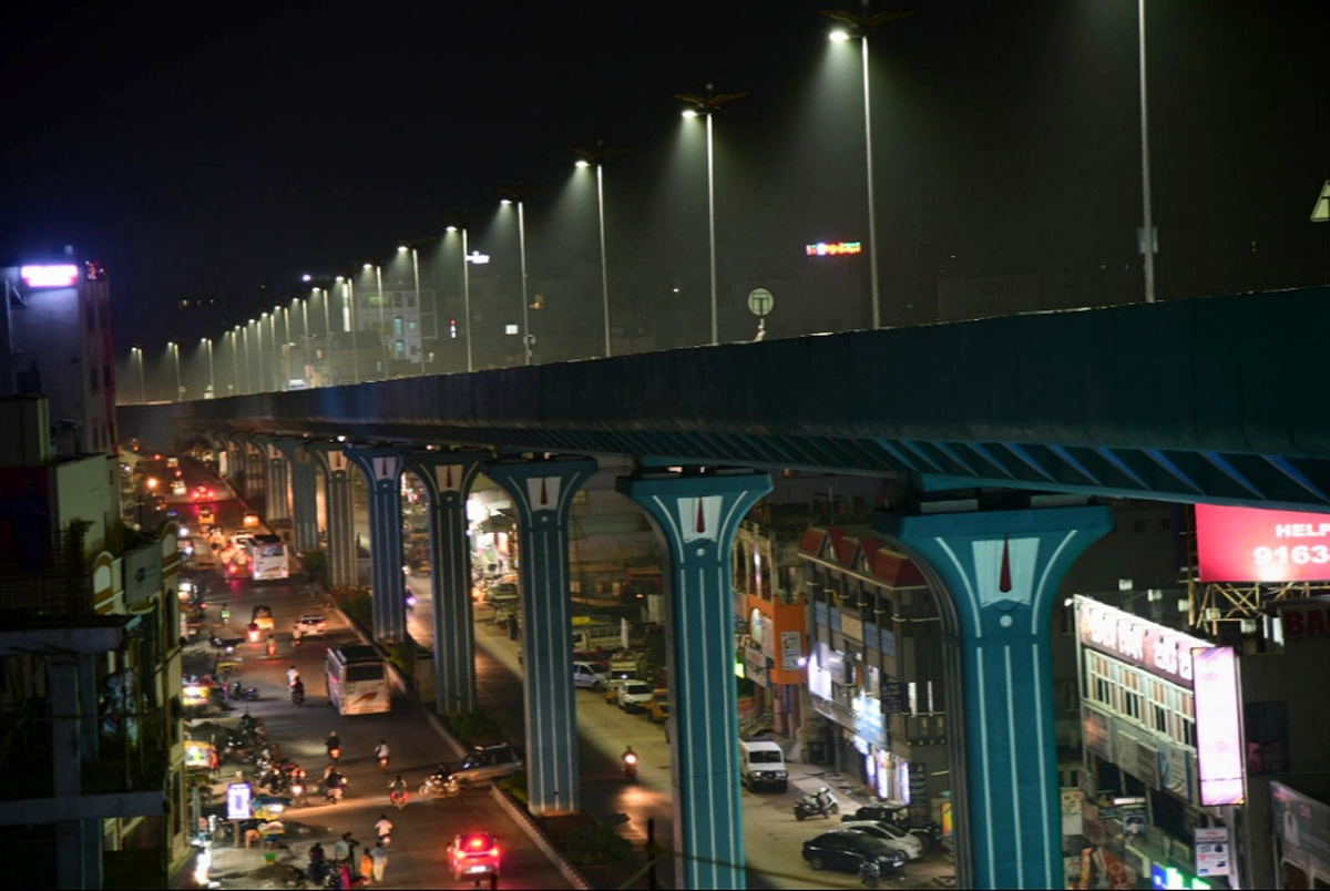 Srinivasa Setu Flyover Lighting In Tirupati - Sakshi6
