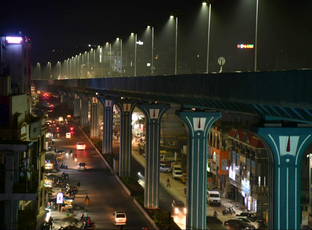 Srinivasa Setu Flyover Lighting In Tirupati - Sakshi12