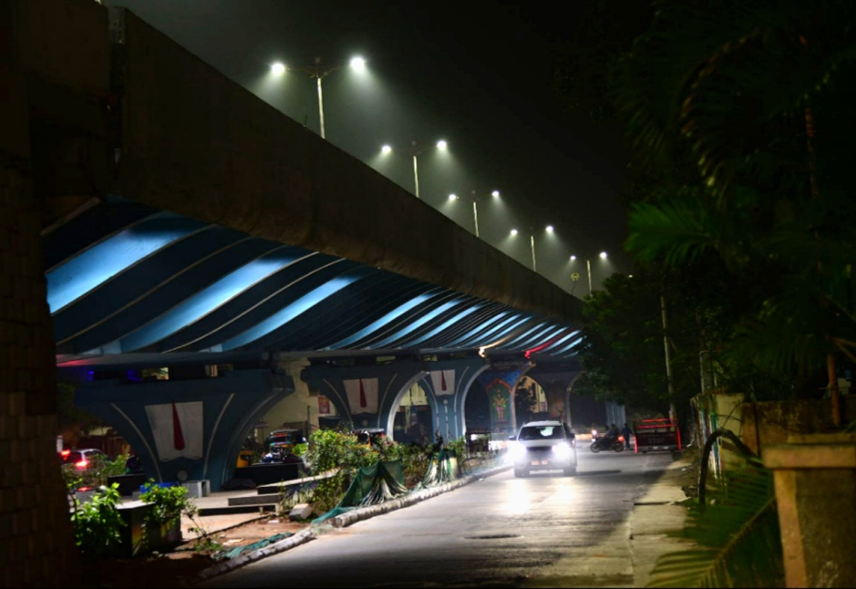 Srinivasa Setu Flyover Lighting In Tirupati - Sakshi13
