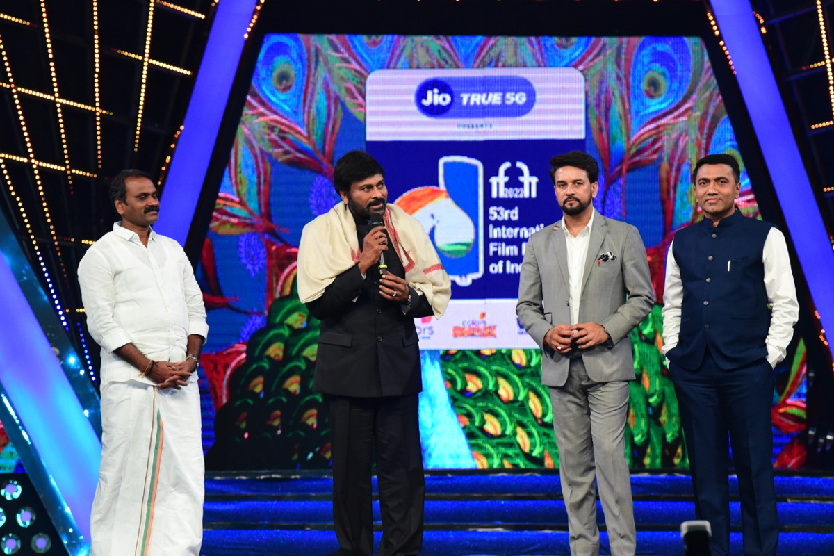 Megastar Chiranjeevi in Goa To Receive The Award at IFFI - Sakshi6