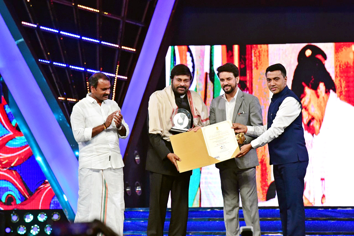Megastar Chiranjeevi in Goa To Receive The Award at IFFI - Sakshi8