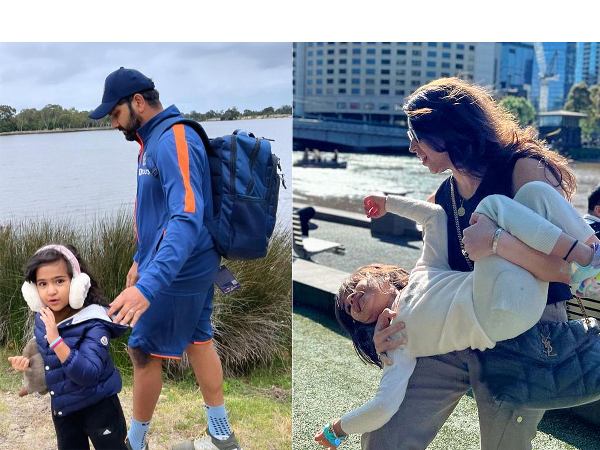 Team india captain Rohit sharma family in Australia During world cup T20 Photo Gallery - Sakshi1