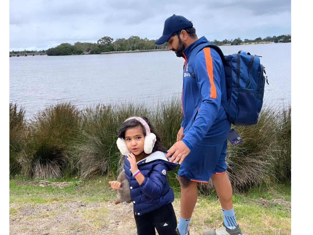 Team india captain Rohit sharma family in Australia During world cup T20 Photo Gallery - Sakshi6