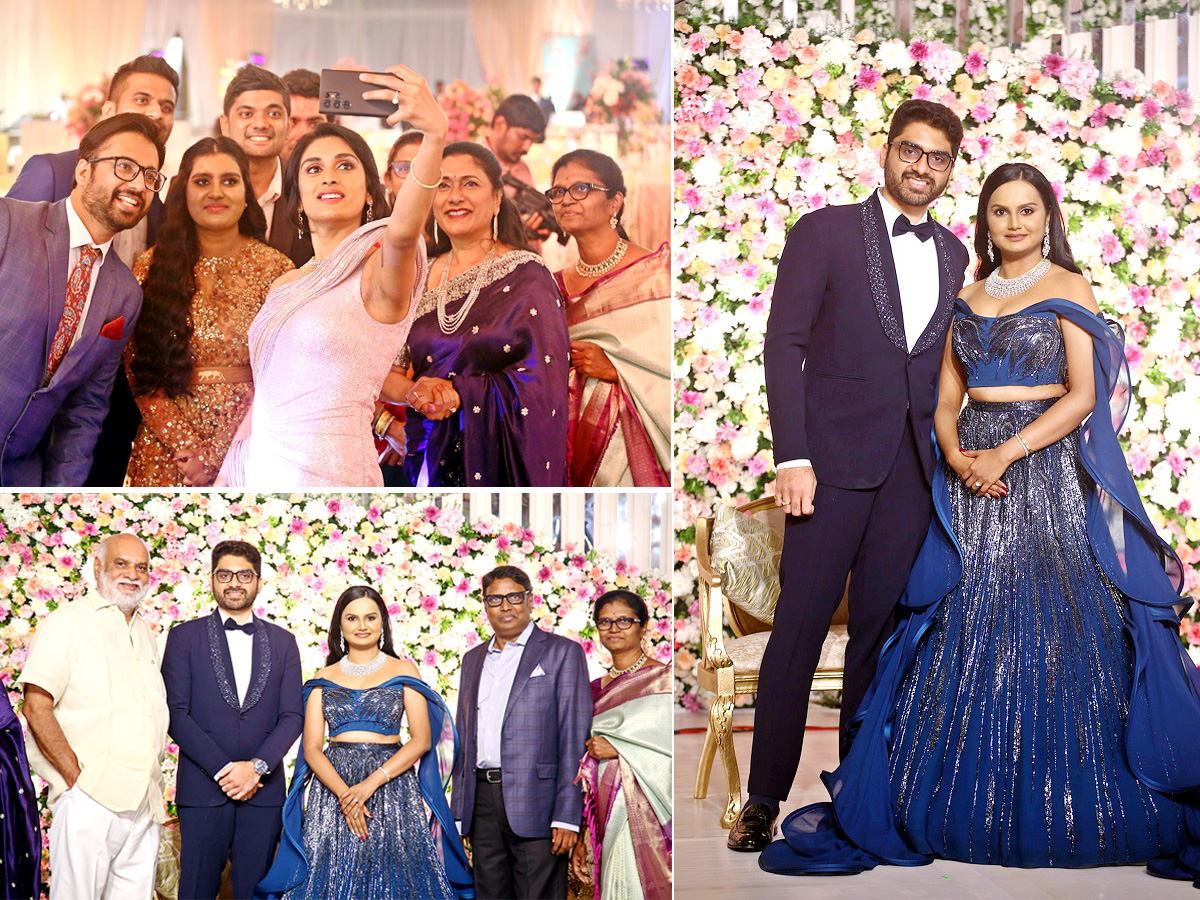 Director Gunasekhar Daughter Neelima Wedding Reception Photos - Sakshi32