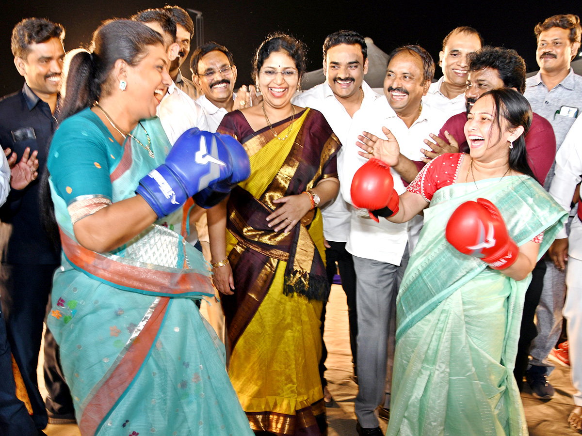 AP Tourism minister RK Roja Boxing Photos - Sakshi5