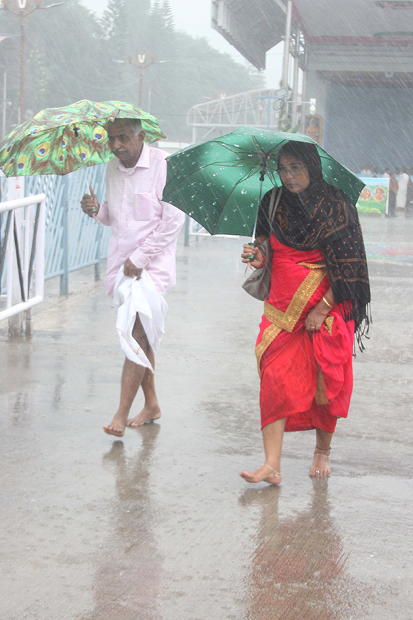Heavy Rain Hits Tirumala December 2022 With Cyclone Mandous Effect - Sakshi18
