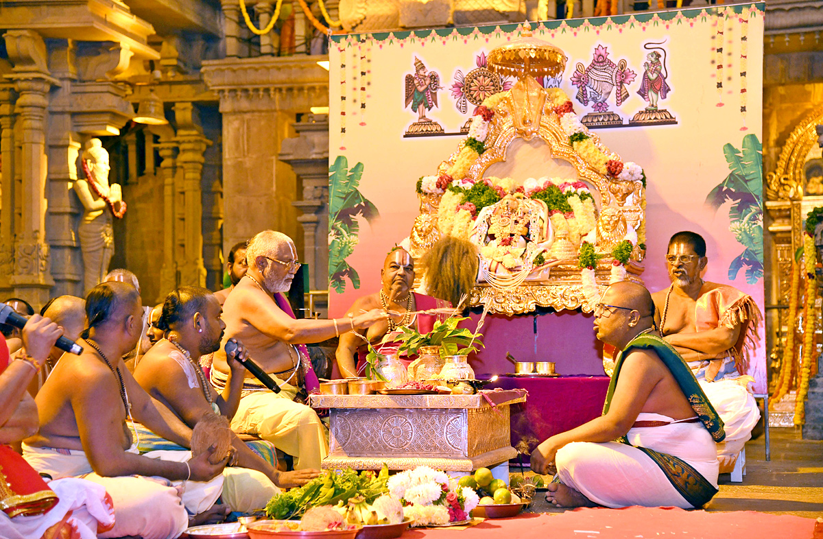 Sri Lakshmi Narasimha Swamy Brahmotsavams begins grandly in Yadadri - Sakshi17