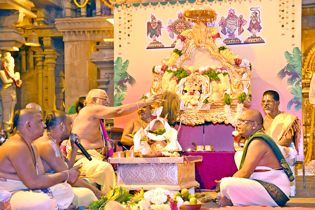 Sri Lakshmi Narasimha Swamy Brahmotsavams begins grandly in Yadadri - Sakshi18