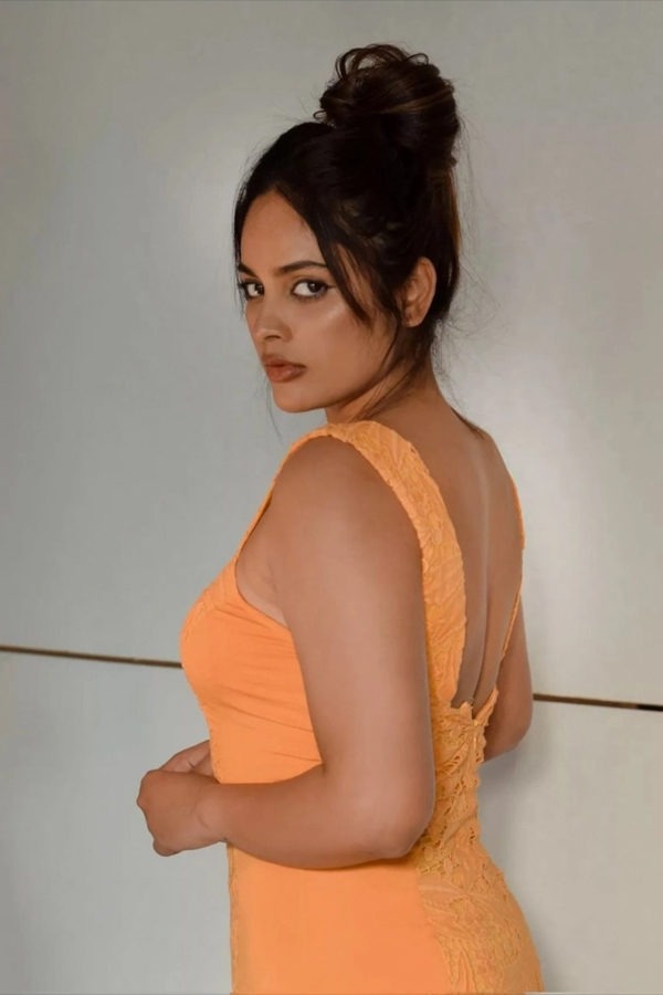 Actress Nandita Swetha Latest Orange Dress Photos - Sakshi3
