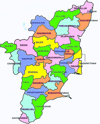 తమిళనాడు జిల్లాల మ్యాప్ 1