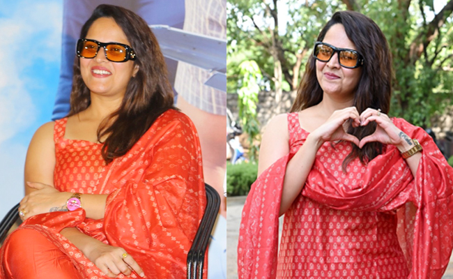Actress Anasuya Bharadwaj Stills At Vimanam Movie Success Meet - Sakshi1