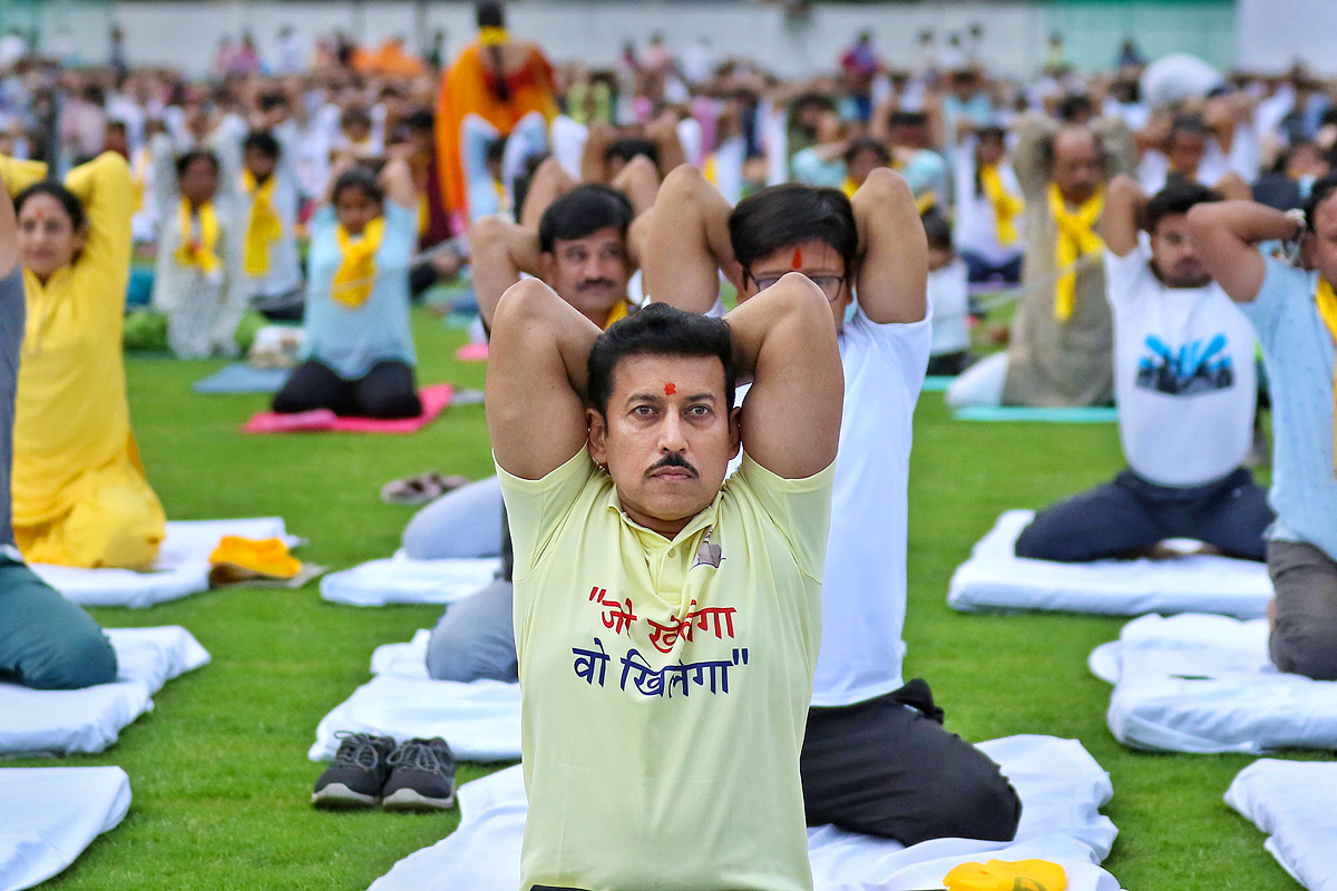 international yoga day celebrations 2023 - Sakshi27