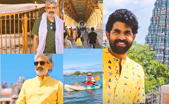 SS Rajamouli Family Goes On Temple Tour Across Tamil Nadu Photos - Sakshi1