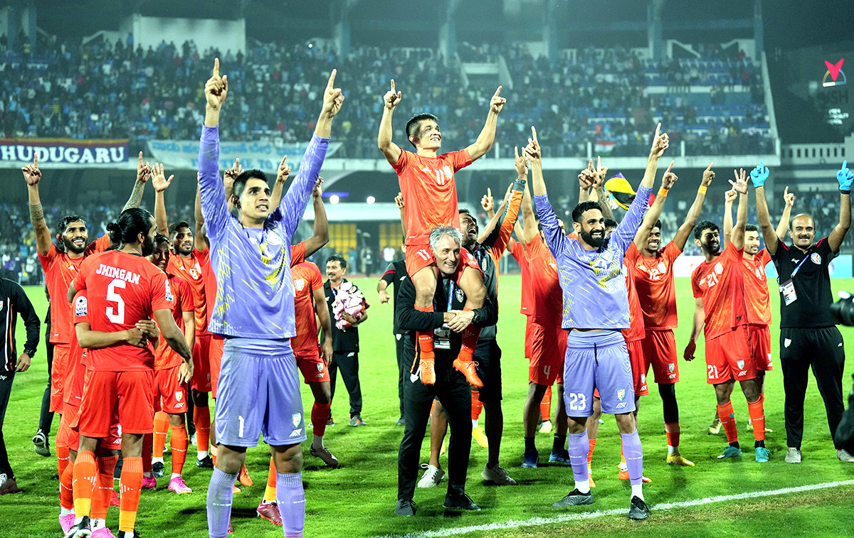 India Won SAFF Championship For 9th Time, Defeating Kuwait In Final - Sakshi1