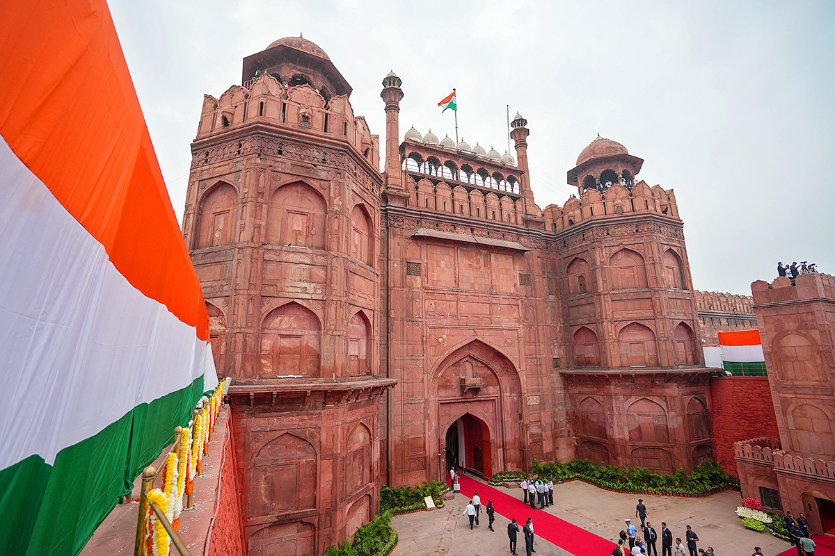 Red Fort on the occasion of the 77th Independence Day in New Delhi - Sakshi15