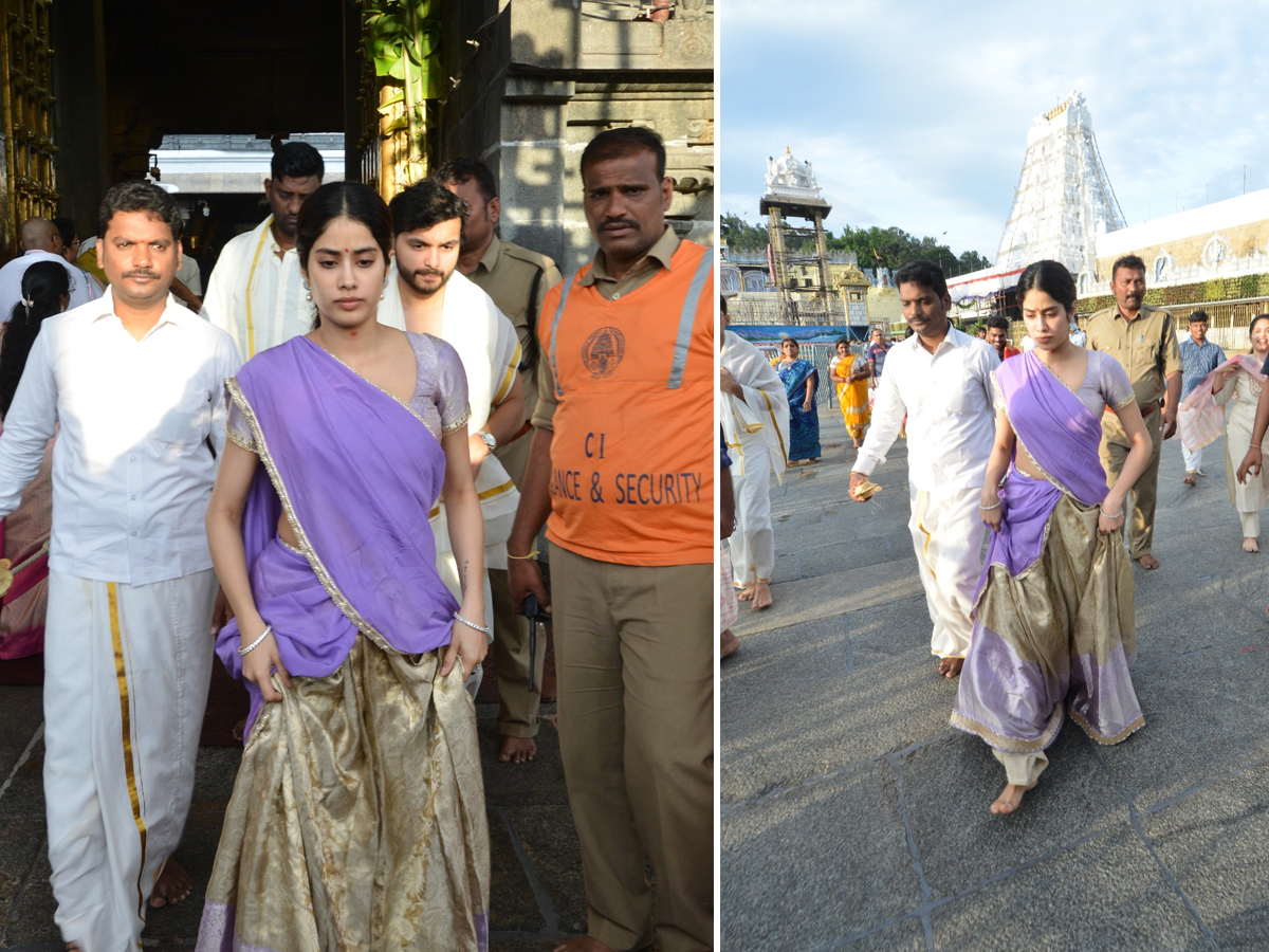 Actress Janhvi Kapoor Visits Tirumala Temple - Sakshi1