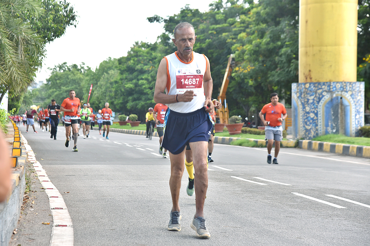 The half marathon ended at Gachibowli Stadium - Sakshi16