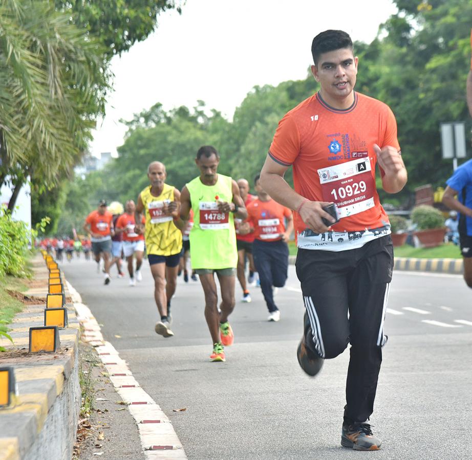 The half marathon ended at Gachibowli Stadium - Sakshi17