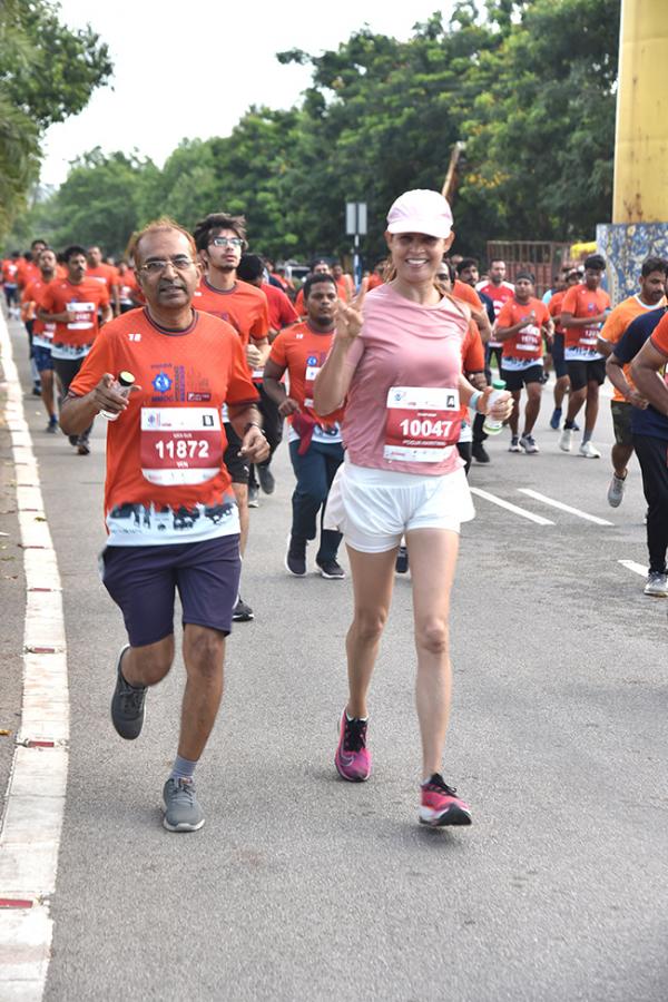 The half marathon ended at Gachibowli Stadium - Sakshi20