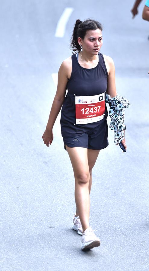 The half marathon ended at Gachibowli Stadium - Sakshi21