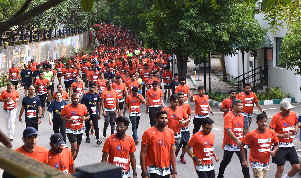 The half marathon ended at Gachibowli Stadium - Sakshi5