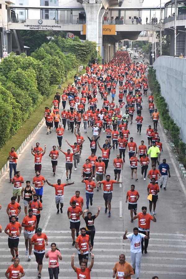 The half marathon ended at Gachibowli Stadium - Sakshi6