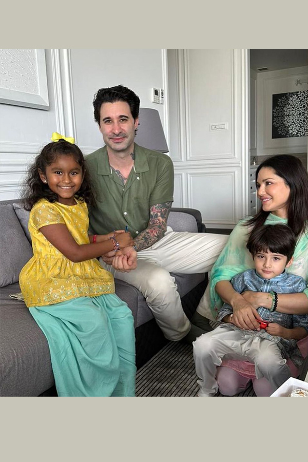 Sunny Leone Celebrating Raksha bandhan With Family And Children Photos - Sakshi2