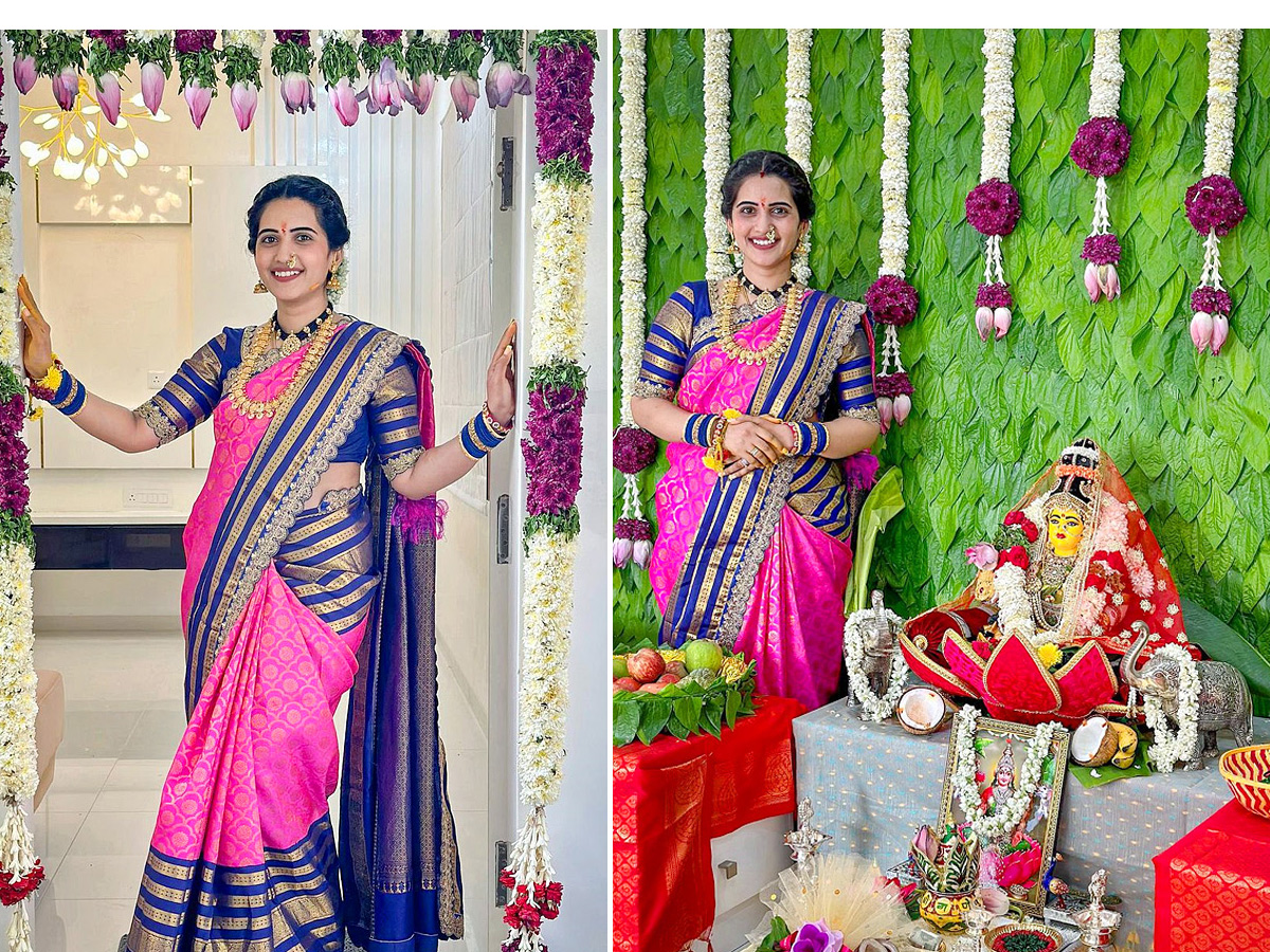 TV actress Sravathi Performs Varalakshmi Vratham Pooja PHotos - Sakshi1