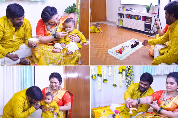 Devatha Serial Actress Vaishnavi son AnnaPrasana Photos - Sakshi1