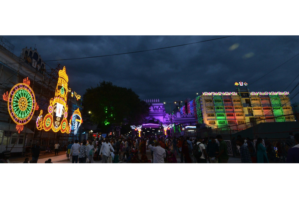 Tirumala Temple Lighting For Brahmotsavam By TTD PHotos - Sakshi2