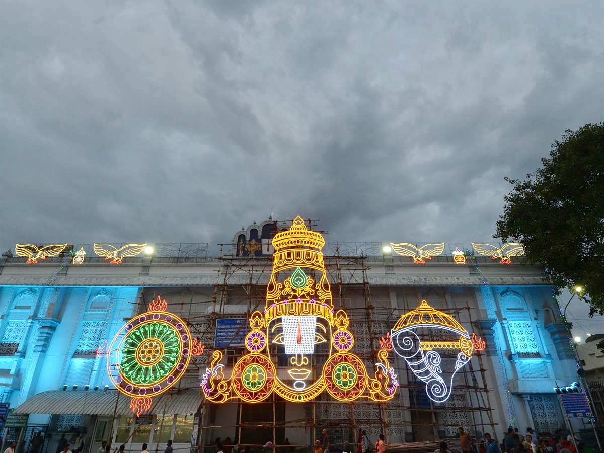 Tirumala Temple Lighting For Brahmotsavam By TTD PHotos - Sakshi15