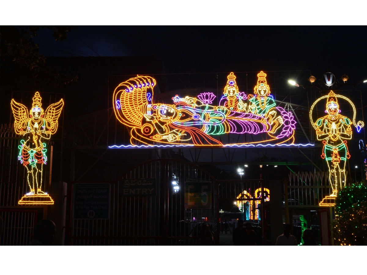 Tirumala Temple Lighting For Brahmotsavam By TTD PHotos - Sakshi16