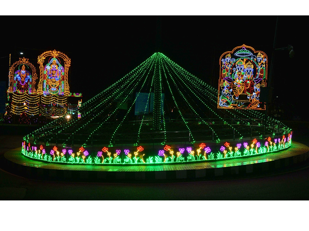 Tirumala Temple Lighting For Brahmotsavam By TTD PHotos - Sakshi3