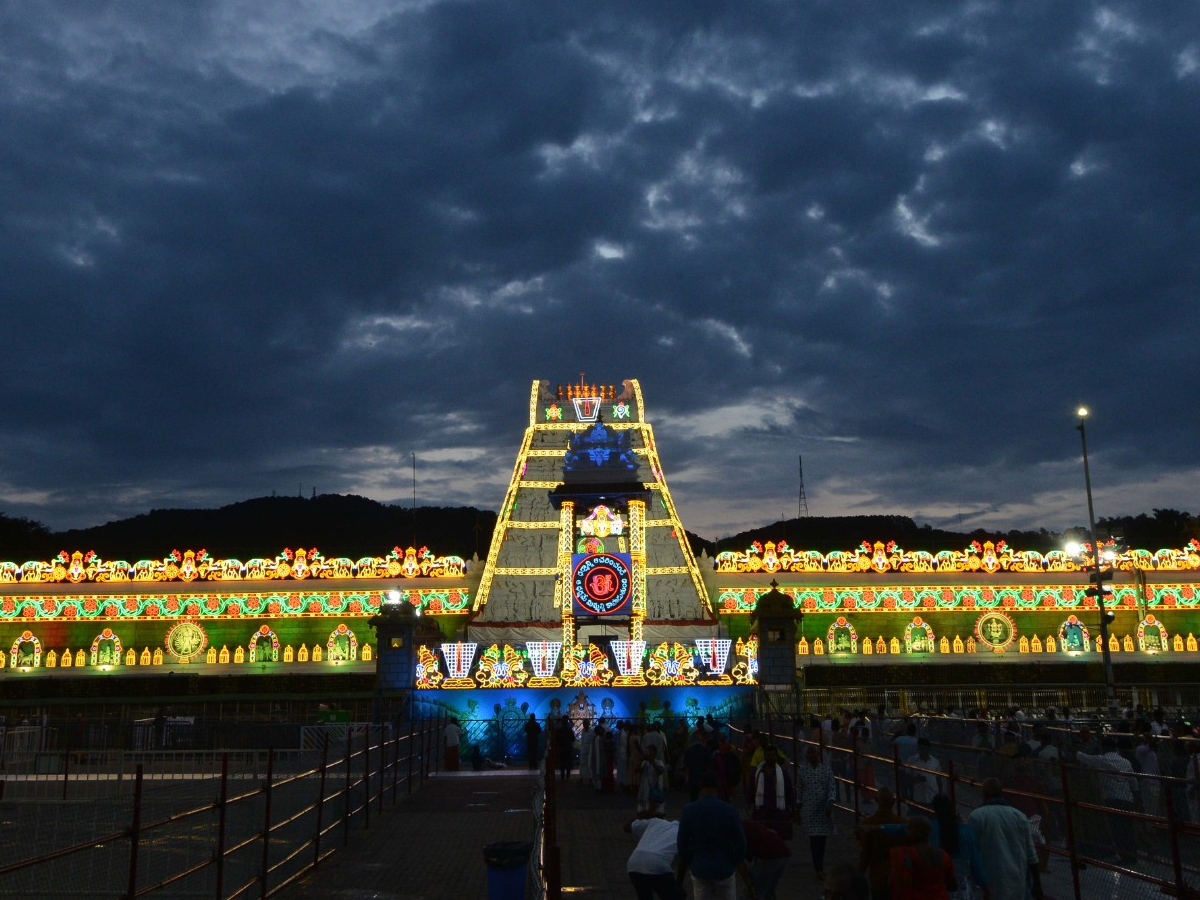 Tirumala Temple Lighting For Brahmotsavam By TTD PHotos - Sakshi18