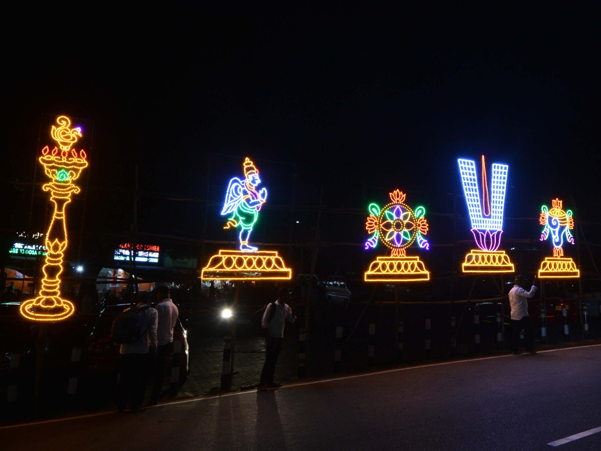 Tirumala Temple Lighting For Brahmotsavam By TTD PHotos - Sakshi10