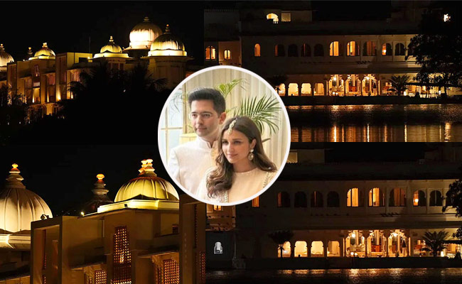 Parineeti Chopra And Raghav Chadha arrive in Udaipur with family Photos - Sakshi1